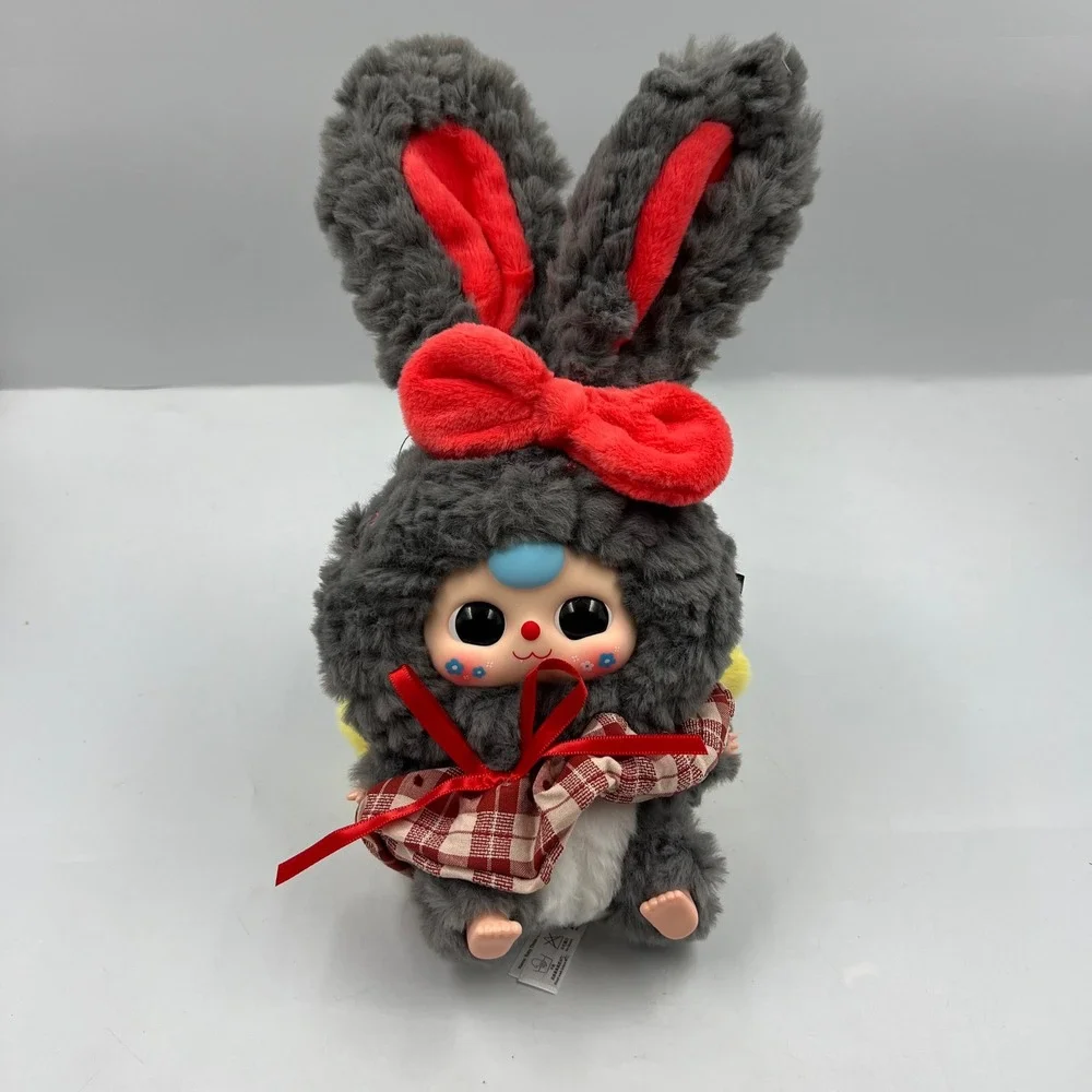 Baby Three Lily Rabbit Town V2 Dizzy Gray Bunny Plush Designer Toy with Card